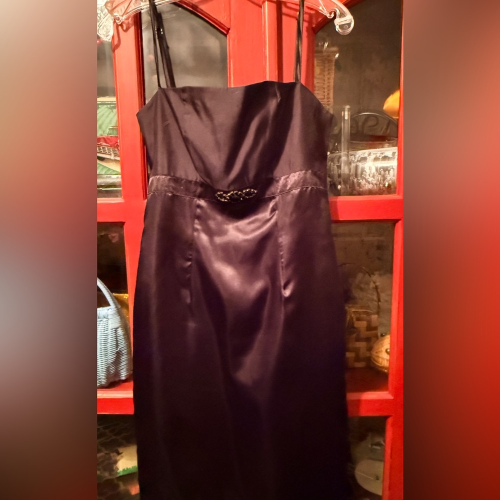Vertigo Paris Black Satin Dress